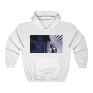 white hoodie Native design